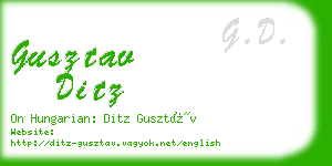 gusztav ditz business card